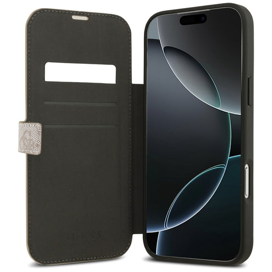 Husa pentru Apple iPhone 17 Pro, Guess, 4G Metal Logo, Roz