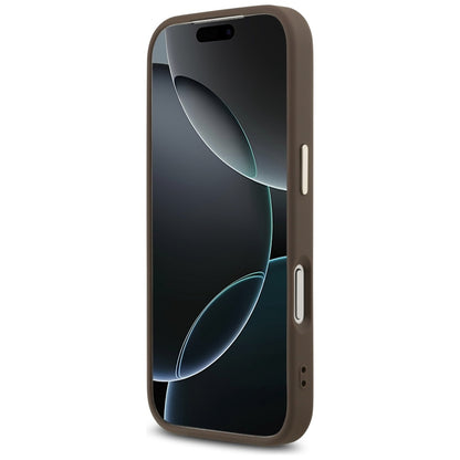 Husa pentru Apple iPhone 17 Pro, Guess, Big 4G Logo Classic, Maro Aurie