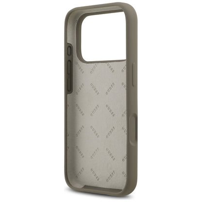 Husa pentru Apple iPhone 17 Pro, Guess, Big 4G Script, Maro