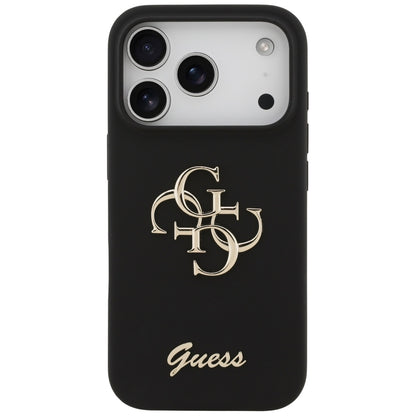 Husa pentru Apple iPhone 17 Pro, Guess, Big 4G Script, Neagra