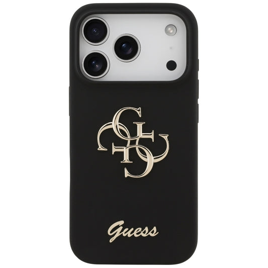 Husa pentru Apple iPhone 17 Pro, Guess, Big 4G Script, Neagra