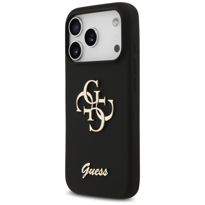 Husa pentru Apple iPhone 17 Pro, Guess, Big 4G Script, Neagra