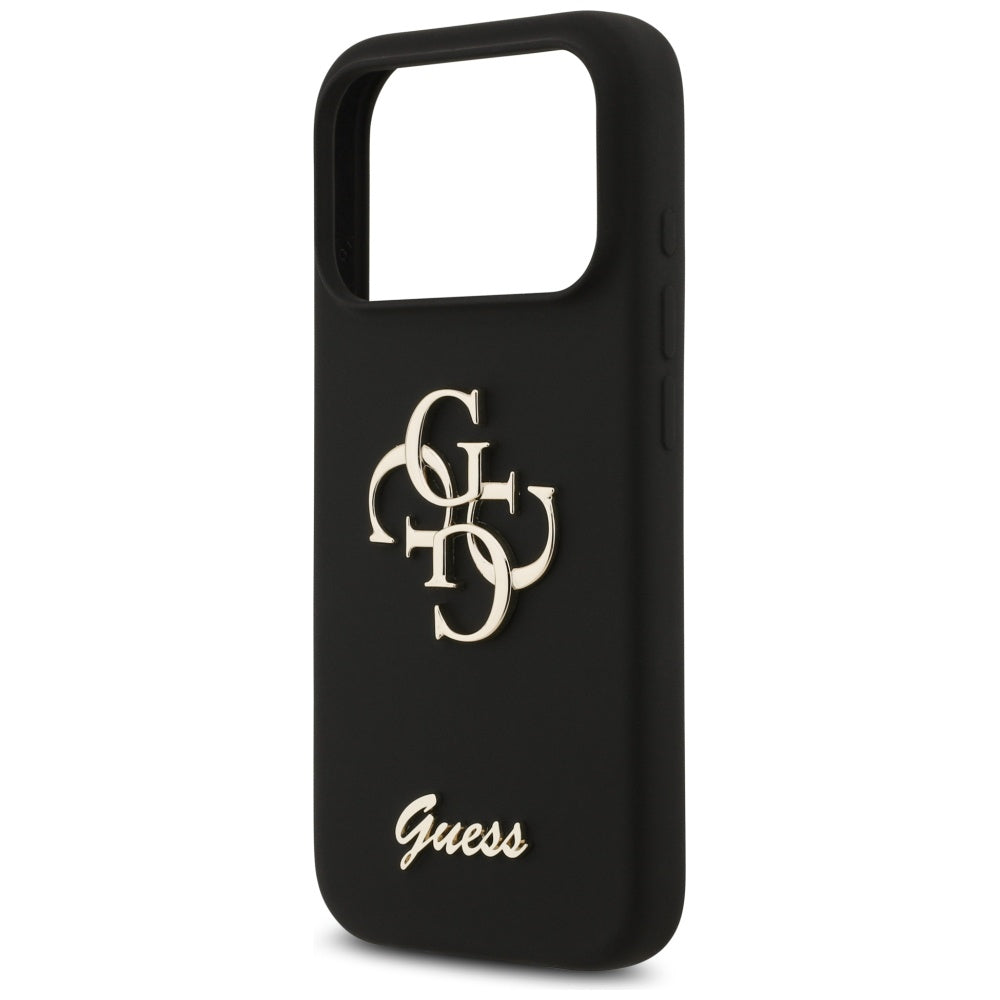 Husa pentru Apple iPhone 17 Pro, Guess, Big 4G Script, Neagra