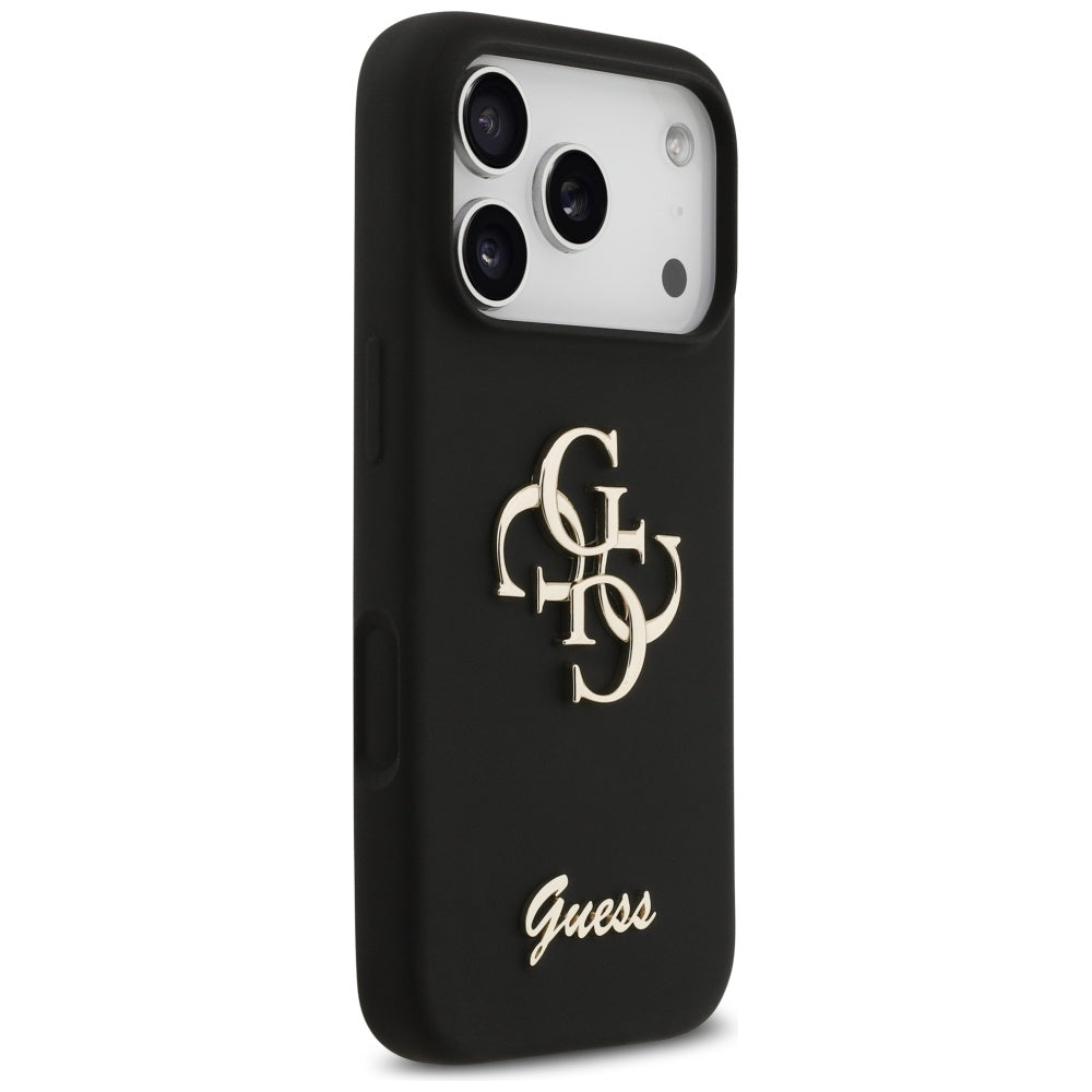 Husa pentru Apple iPhone 17 Pro, Guess, Big 4G Script, Neagra