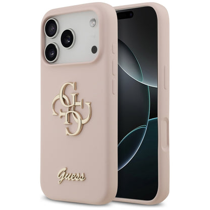 Husa pentru Apple iPhone 17 Pro, Guess, Big 4G Script, Roz Deschis