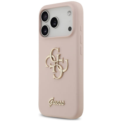 Husa pentru Apple iPhone 17 Pro, Guess, Big 4G Script, Roz Deschis