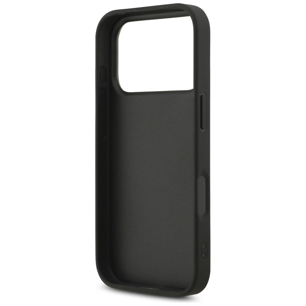 Husa pentru Apple iPhone 17 Pro, Guess, Fixed Glitter Big 4G, Neagra