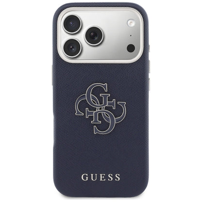 Husa pentru Apple iPhone 17 Pro, Guess, Resin Logo, Albastra