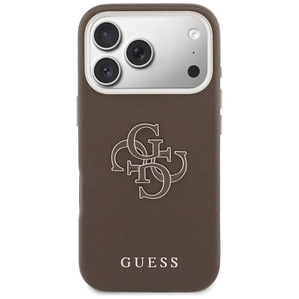 Husa pentru Apple iPhone 17 Pro, GUESS, Resin Logo, Maro