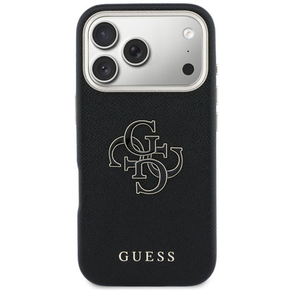 Husa pentru Apple iPhone 17 Pro, Guess, Resin Logo, Neagra