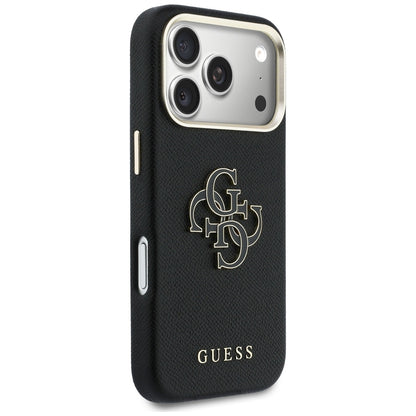 Husa pentru Apple iPhone 17 Pro, Guess, Resin Logo, Neagra