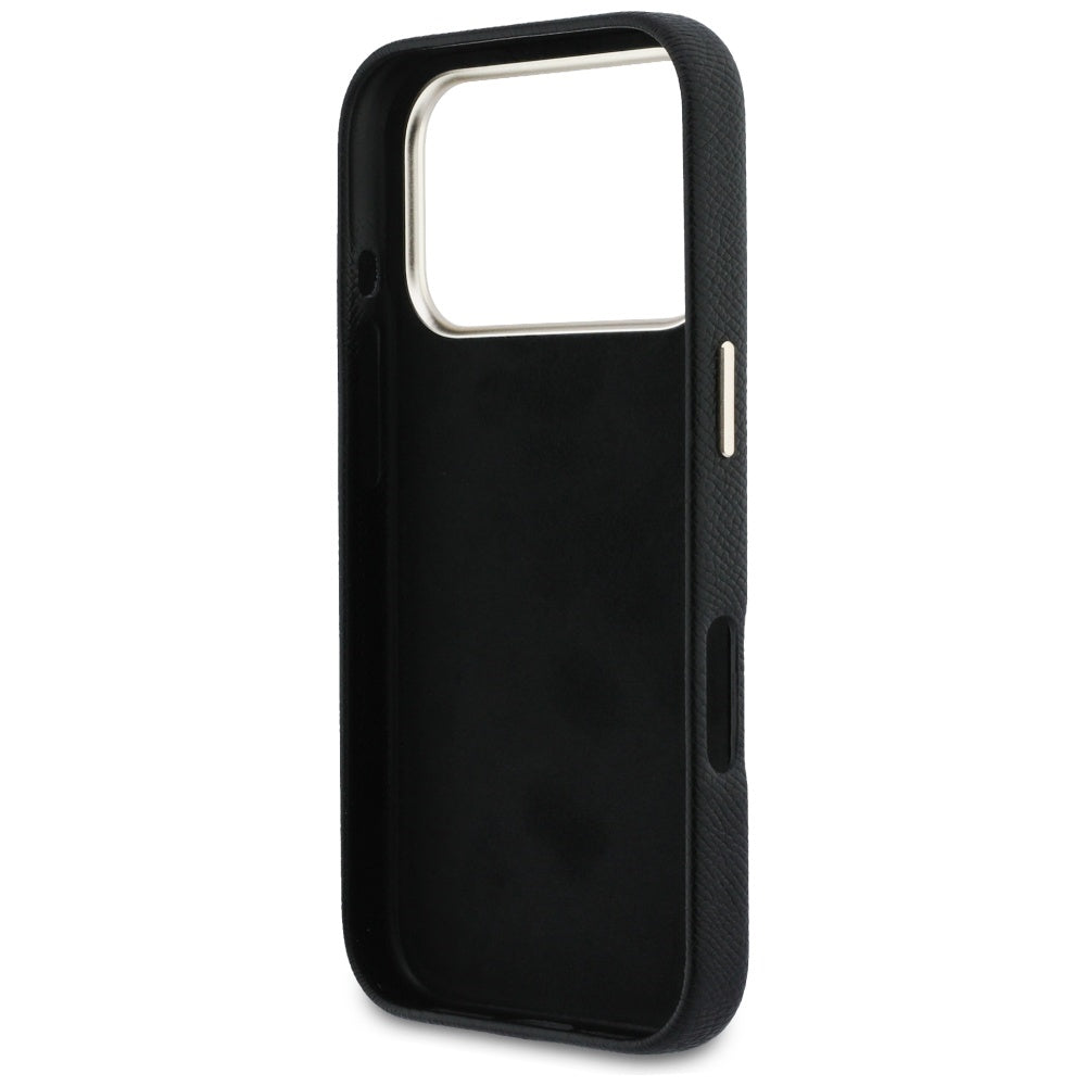 Husa pentru Apple iPhone 17 Pro, Guess, Resin Logo, Neagra