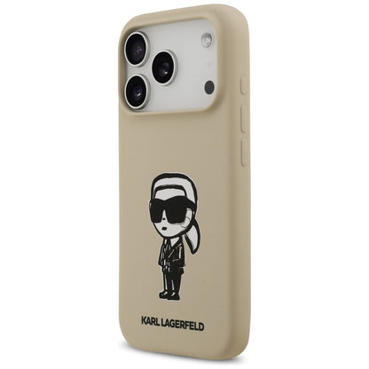 Husa pentru Apple iPhone 17 Pro, Karl Lagerfeld, Sketch and Logo Karl, Maro