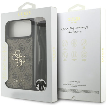 Husa pentru Apple iPhone 17 Pro Max, Guess, 4G CBDY Big Logo with Cord Strap, Maro