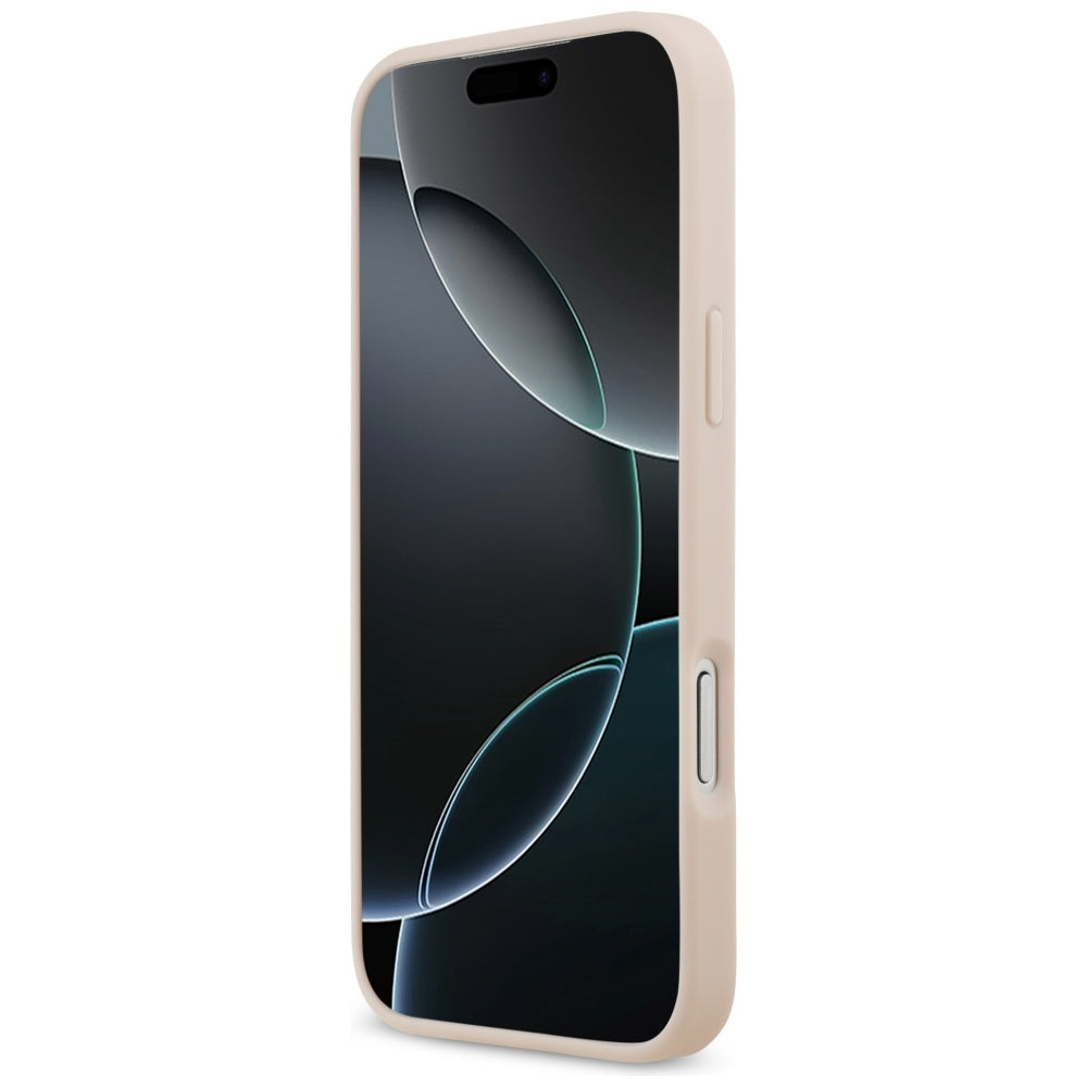Husa pentru Apple iPhone 17 Pro Max, Guess, 4G Grained Big and Classic Logo, Roz