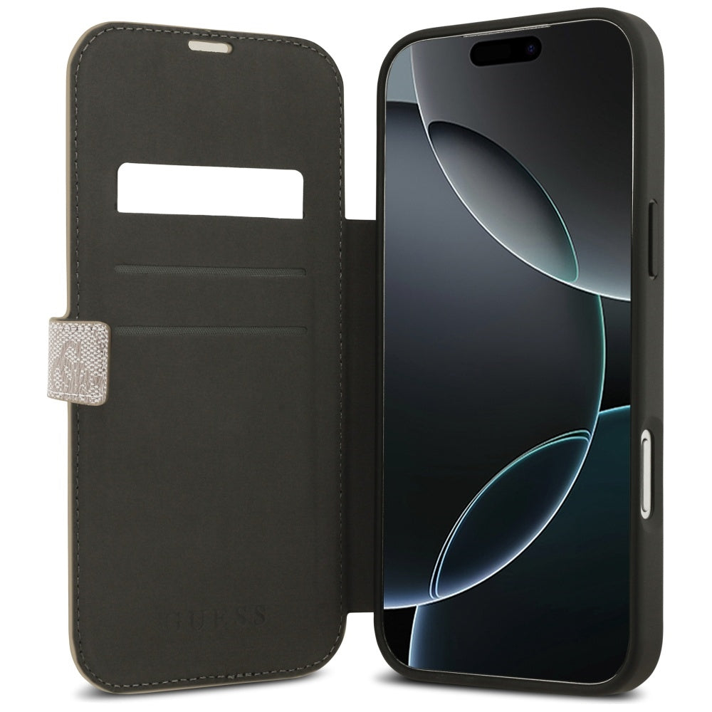 Husa pentru Apple iPhone 17 Pro Max, Guess, 4G Metal Logo, Roz