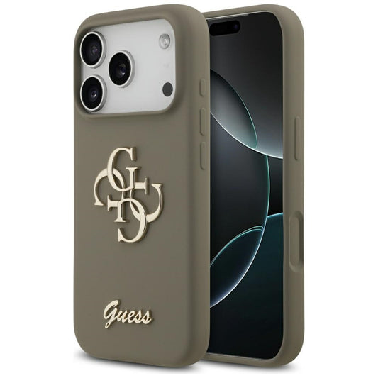 Husa pentru Apple iPhone 17 Pro Max, Guess, Big 4G Script, Maro