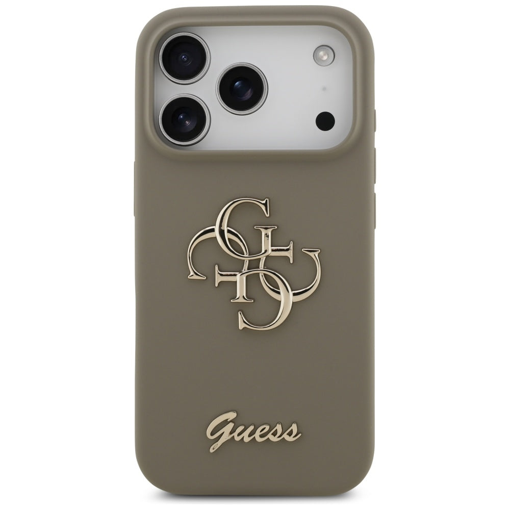 Husa pentru Apple iPhone 17 Pro Max, Guess, Big 4G Script, Maro