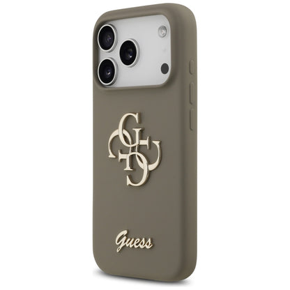 Husa pentru Apple iPhone 17 Pro Max, Guess, Big 4G Script, Maro