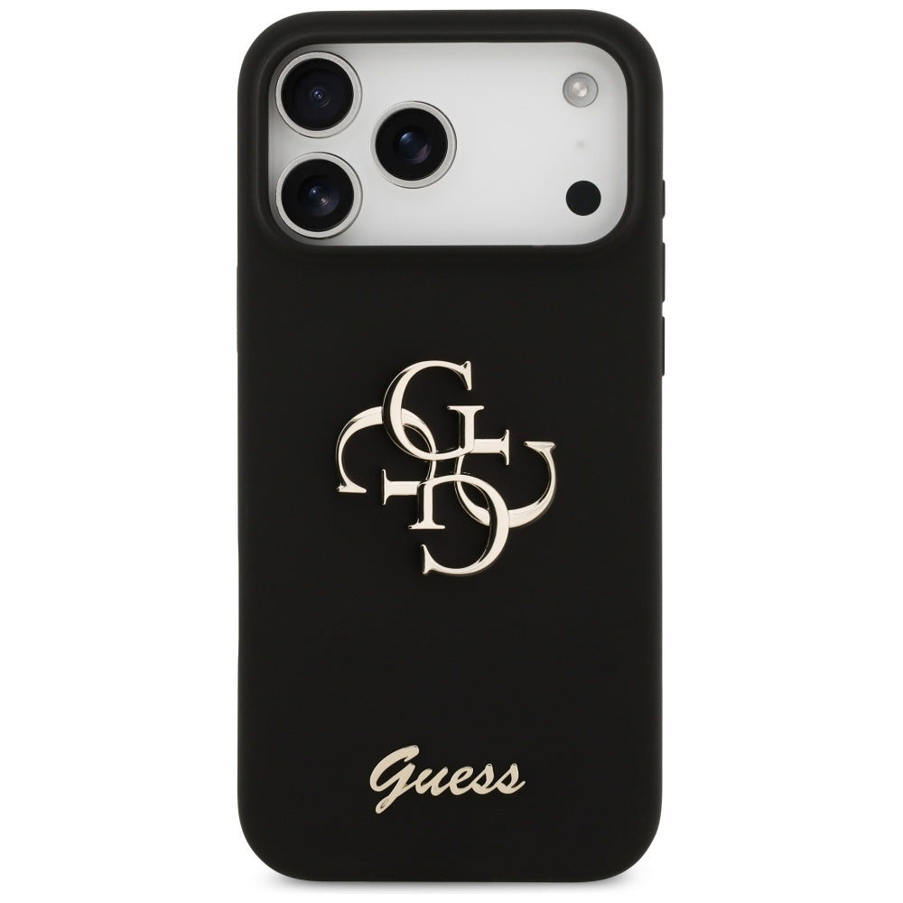 Husa pentru Apple iPhone 17 Pro Max, Guess, Big 4G Script, Neagra