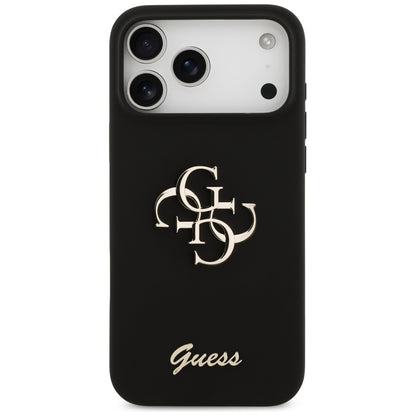 Husa pentru Apple iPhone 17 Pro Max, Guess, Big 4G Script, Neagra