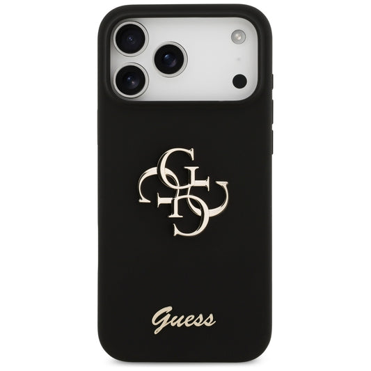 Husa pentru Apple iPhone 17 Pro Max, Guess, Big 4G Script, Neagra
