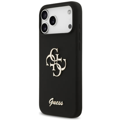 Husa pentru Apple iPhone 17 Pro Max, Guess, Big 4G Script, Neagra