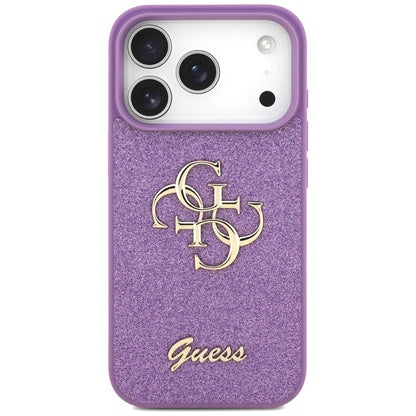 Husa pentru Apple iPhone 17 Pro Max, Guess, Fixed Glitter Big 4G, Mov