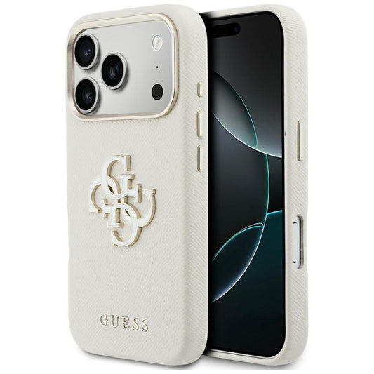 Husa pentru Apple iPhone 17 Pro Max, Guess, Resin Logo, Bej
