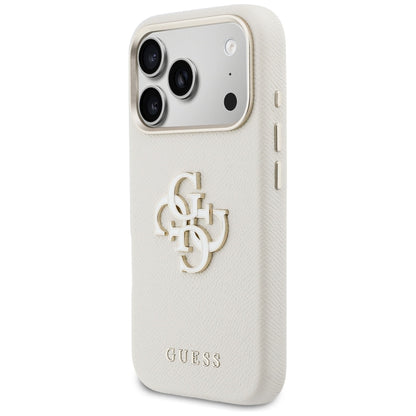Husa pentru Apple iPhone 17 Pro Max, Guess, Resin Logo, Bej