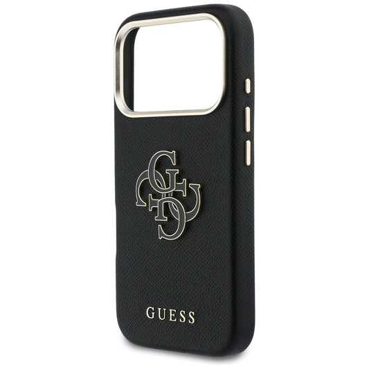 Husa pentru Apple iPhone 17 Pro Max, Guess, Resin Logo, Neagra