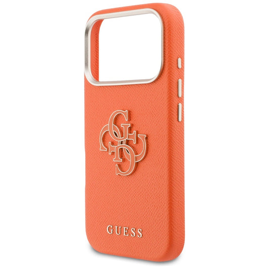 Husa pentru Apple iPhone 17 Pro Max, GUESS, Resin Logo, Portocalie