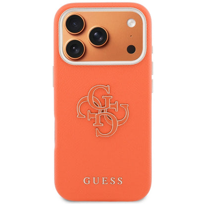 Husa pentru Apple iPhone 17 Pro Max, GUESS, Resin Logo, Portocalie