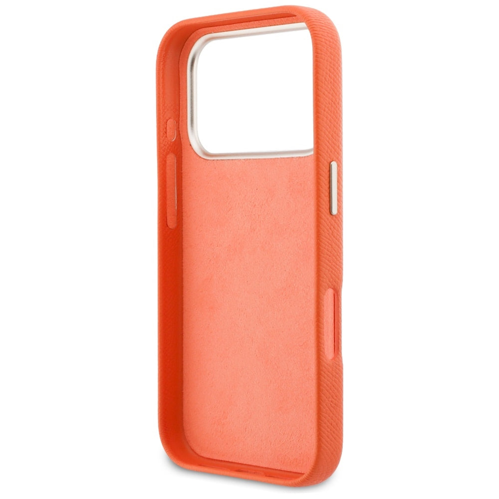 Husa pentru Apple iPhone 17 Pro Max, GUESS, Resin Logo, Portocalie