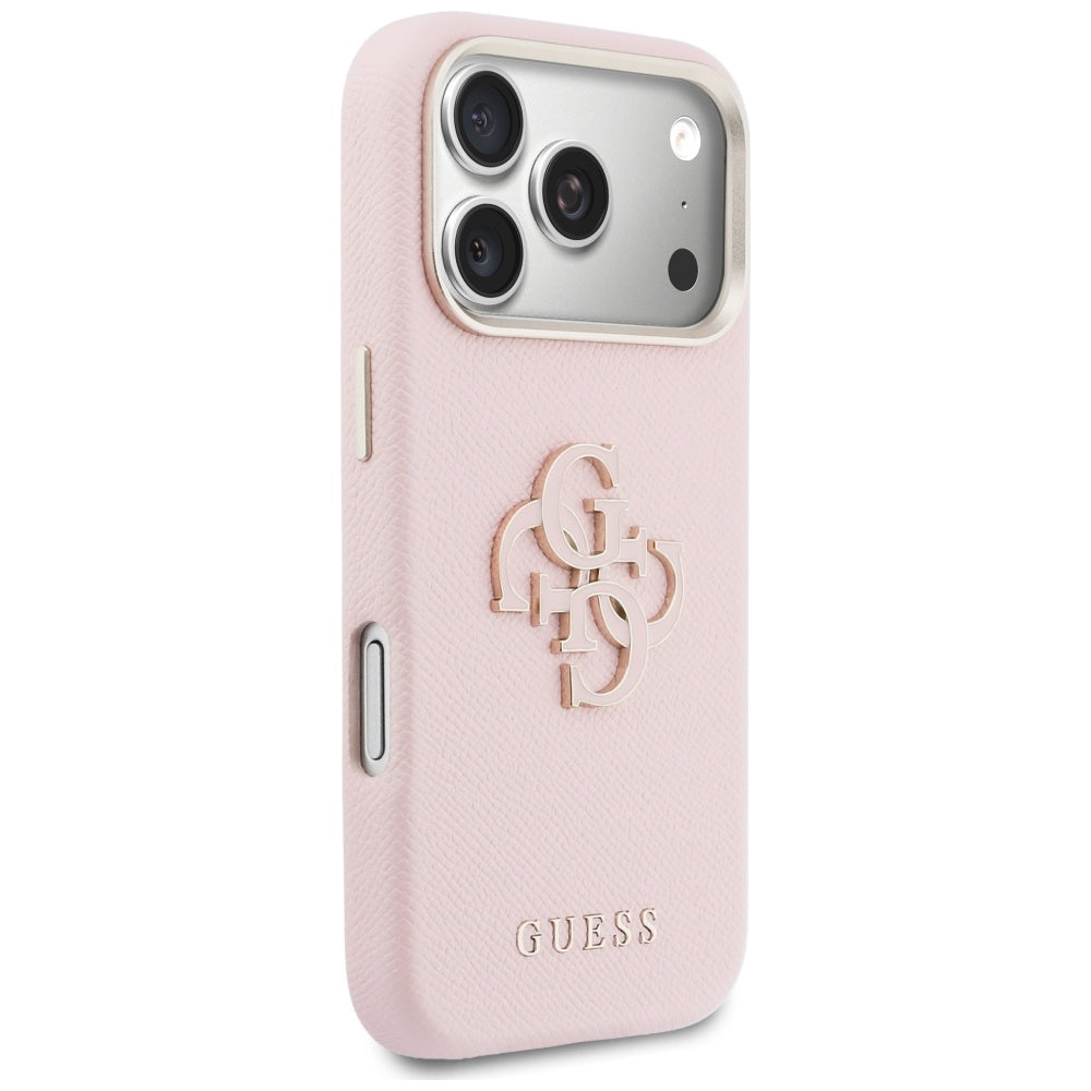 Husa pentru Apple iPhone 17 Pro, Guess, Resin Logo, Roz
