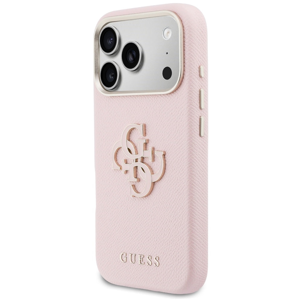 Husa pentru Apple iPhone 17 Pro Max, Guess, Resin Logo, Roz