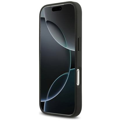 Husa pentru Apple iPhone 17 Pro Max, Guess, Rhinestone Triangle Logo, Neagra