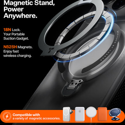 Husa pentru Apple iPhone 17 Pro Max, Torras, Ostand Spin Air, Gri