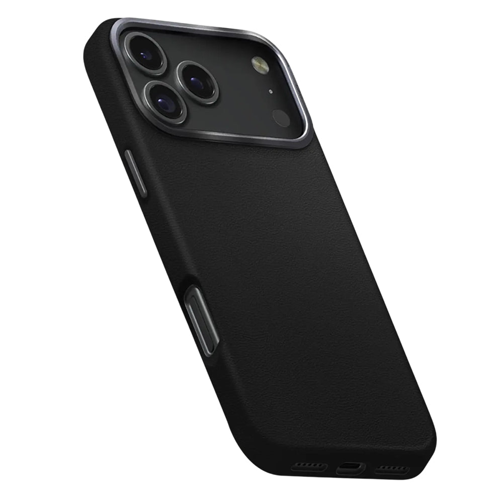 Husa pentru Apple iPhone 17 Pro Max, UNIQ, Lyden Leatherette, Neagra