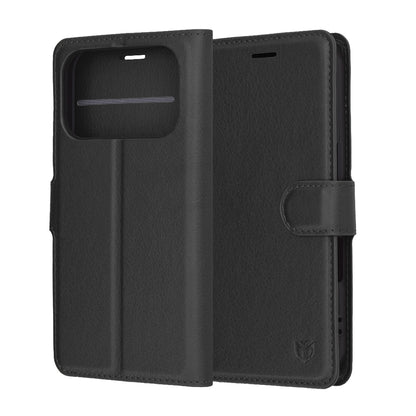 Husa pentru Apple iPhone 17 Pro, Techsuit, Leather Folio, Neagra
