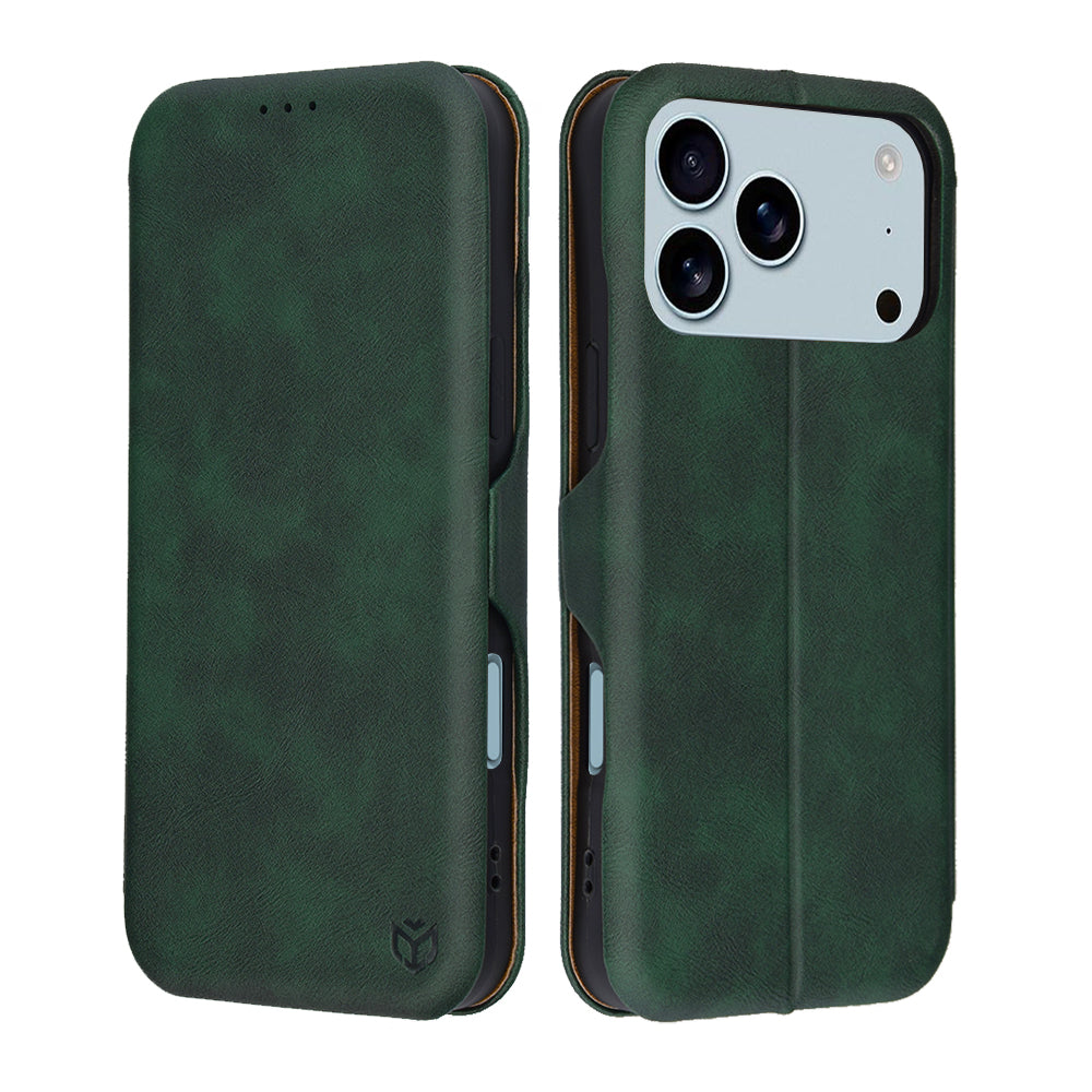 Husa pentru Apple iPhone 17 Pro, Techsuit, Safe Wallet Plus, Verde