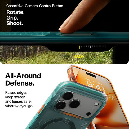 Husa pentru Apple iPhone 17 Pro, Torras, Ostand Spin Air, Verde