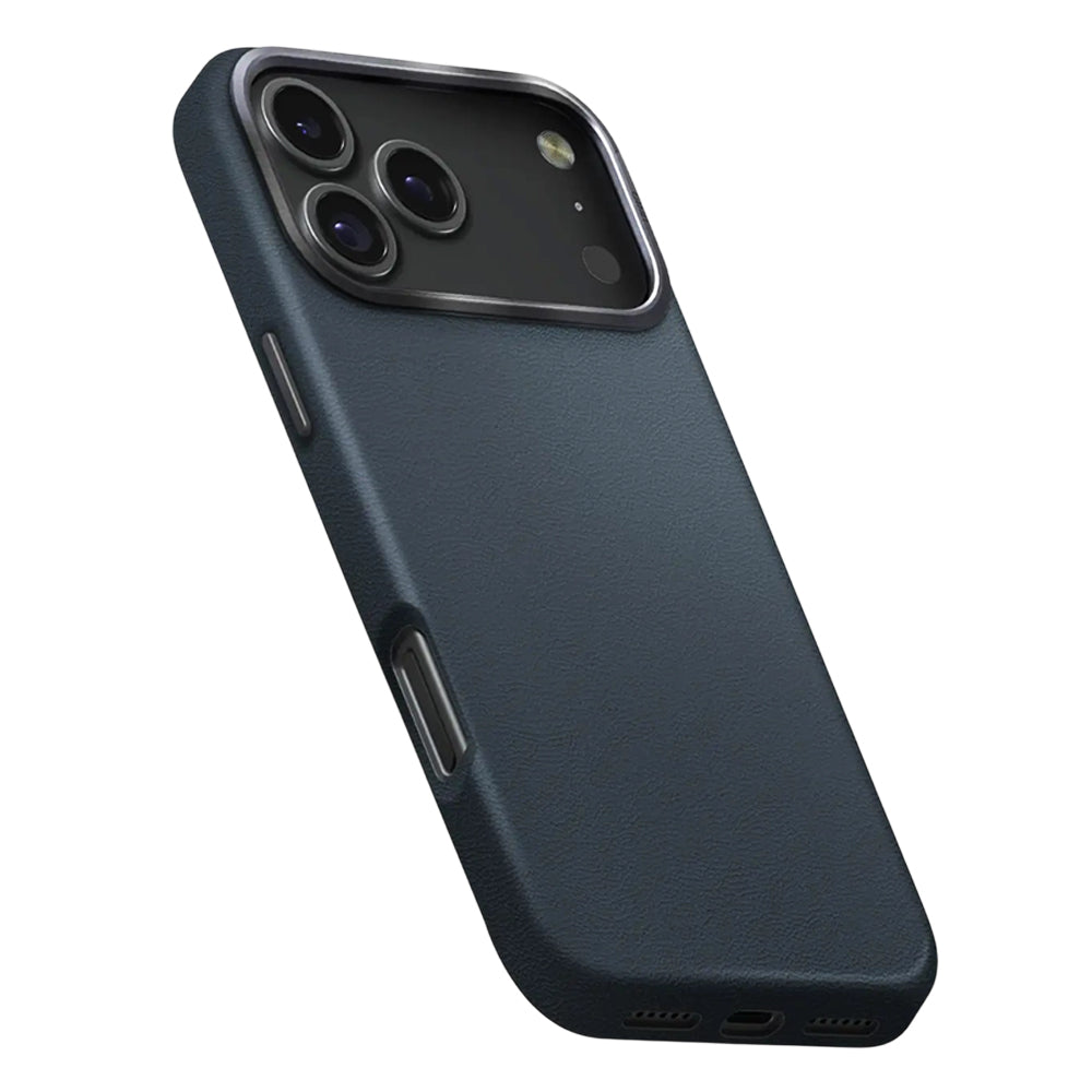 Husa pentru Apple iPhone 17 Pro, UNIQ, Lyden Leatherette, Albastra