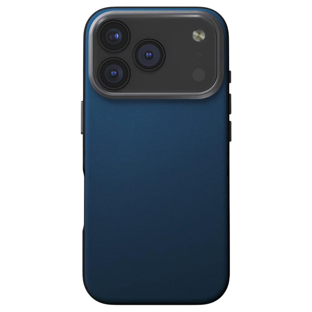 Husa pentru Apple iPhone 17 Pro, UNIQ, Lyden Leatherette, Albastra Neagra