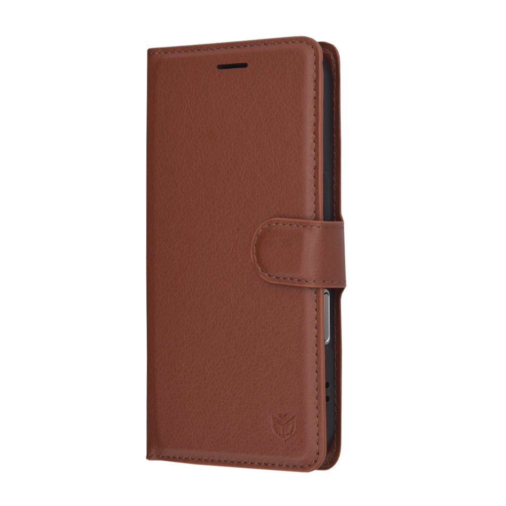 Husa pentru Apple iPhone 17, Techsuit, Leather Folio, Maro