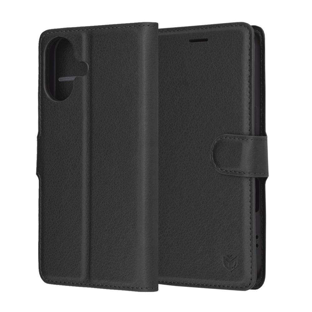 Husa pentru Apple iPhone 17, Techsuit, Leather Folio, Neagra