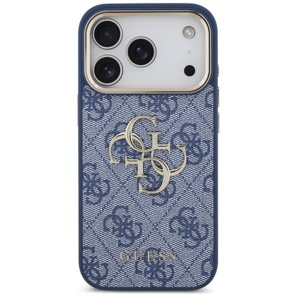Husa pentru Apple iPhone 18 Pro / 17 Pro, Guess, 4G Big Classic Logo, Albastra