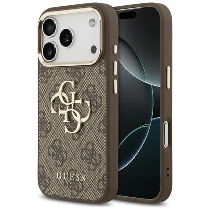 Husa pentru Apple iPhone 18 Pro / 17 Pro, Guess, 4G Big Classic Logo, Maro