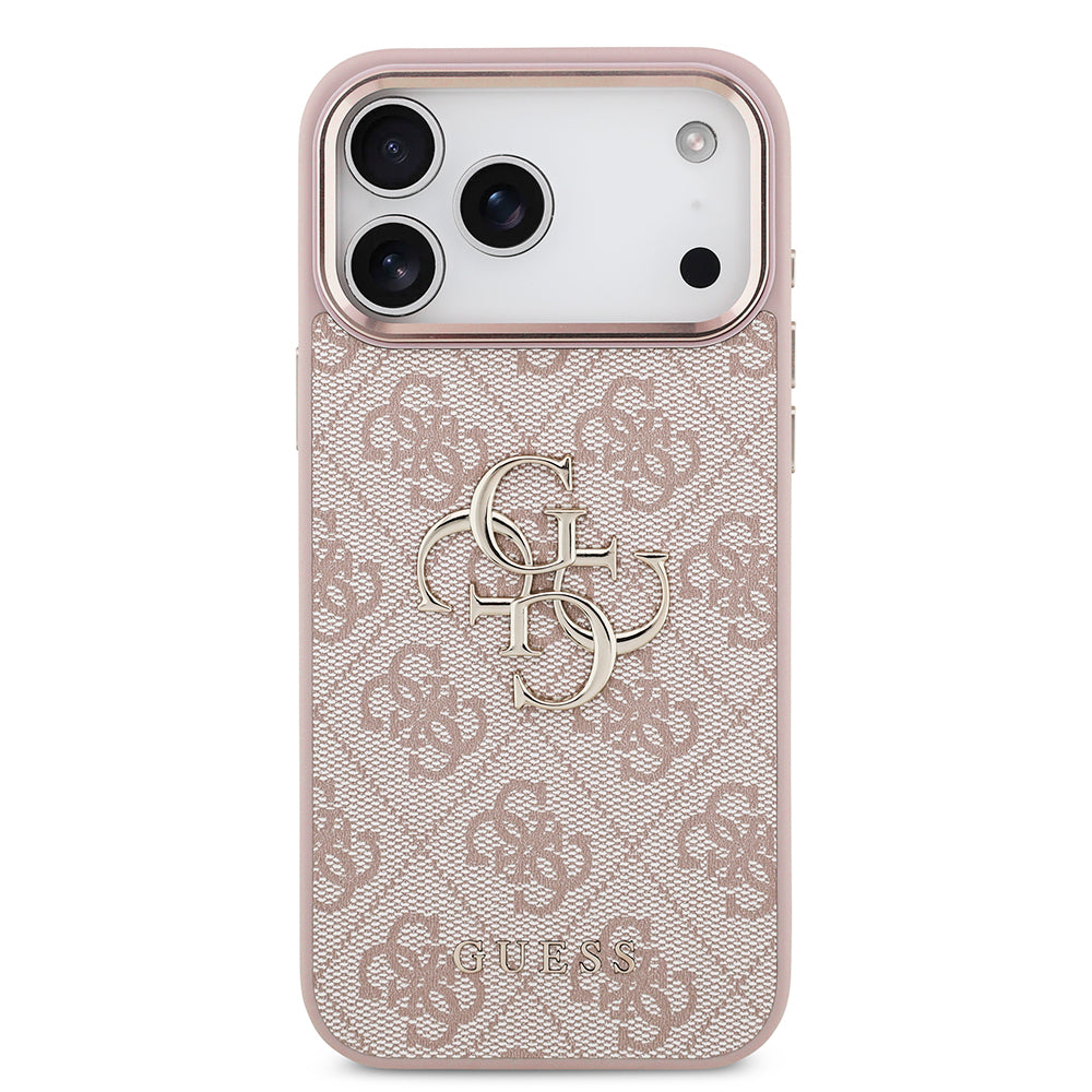 Husa pentru Apple iPhone 18 Pro / 17 Pro, Guess, 4G Big Classic Logo, Roz