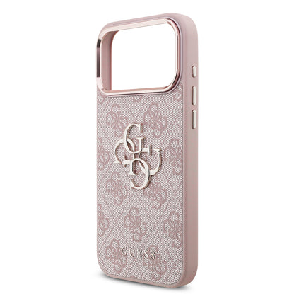 Husa pentru Apple iPhone 18 Pro / 17 Pro, Guess, 4G Big Classic Logo, Roz